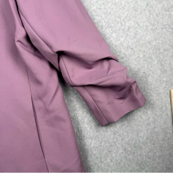 Dusty Purple Ruched Sleeve Woman's "Ee▪︎Some" Blazer - Size Lg. (NWT) - Picture 7 of 10